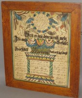 GERMAN-TYPE FRAKTUR PATENBRIEF