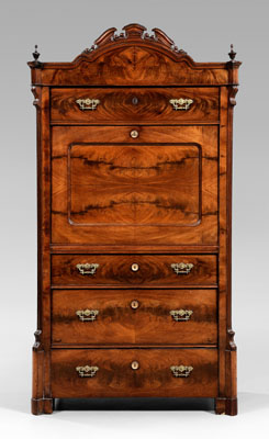 German walnut secretaire a