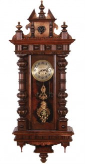 German walnut wall regulator c