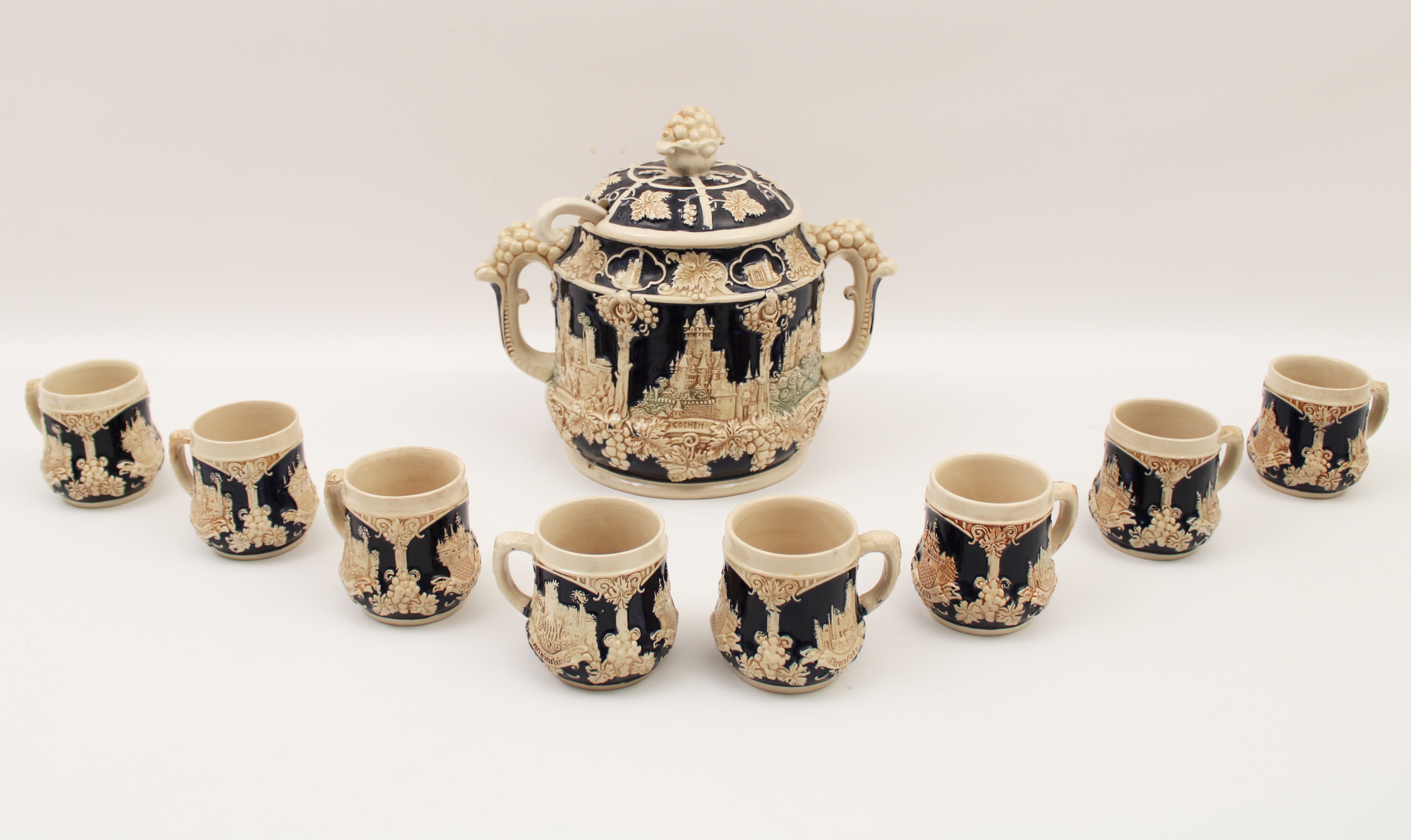 GERMAN WASSAIL PUNCH BOWL SERVICE