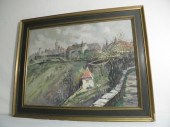 German watercolor painting of