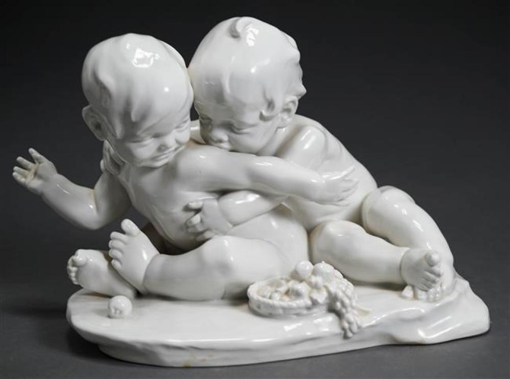 GERMAN WHITE GLAZED PORCELAIN