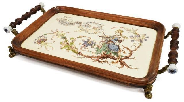 GERMAN WOOD FRAMED FIGURAL
