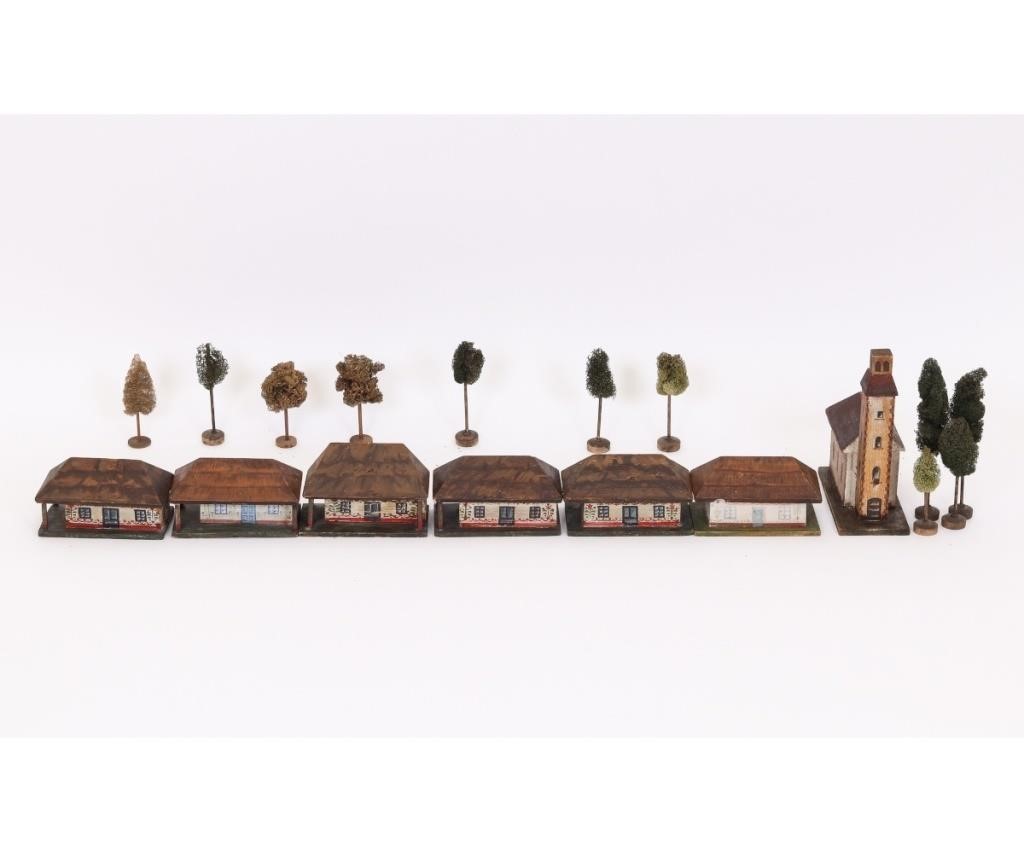 German wood Putz Village, circa
