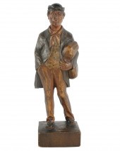 GERMAN WOOD WIND-UP FIGUREsign