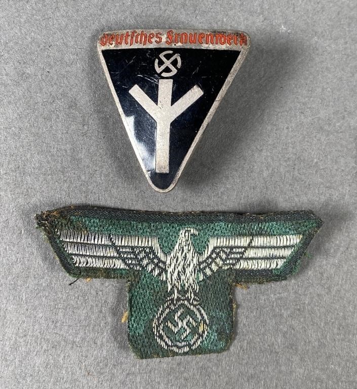 GERMAN WWII NAZI BADGE AND PATCHSee