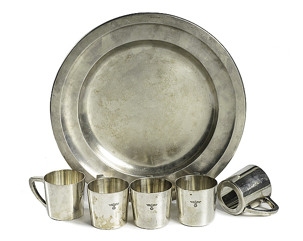 German WWII Silver-Plated Army Dish