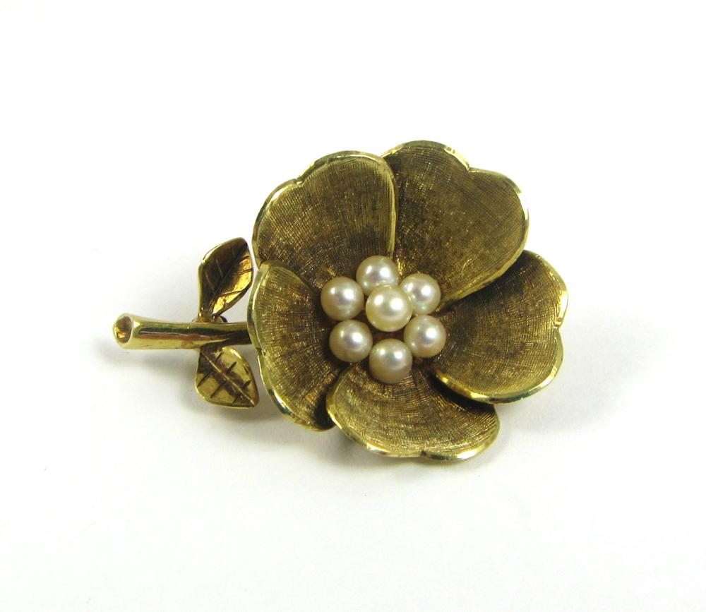 GERMAN YELLOW GOLD AND PEARL