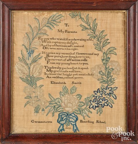 GERMANTOWN BOARDING SCHOOL SAMPLER,