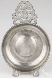 GERSHOM JONES, PEWTER PORRINGE