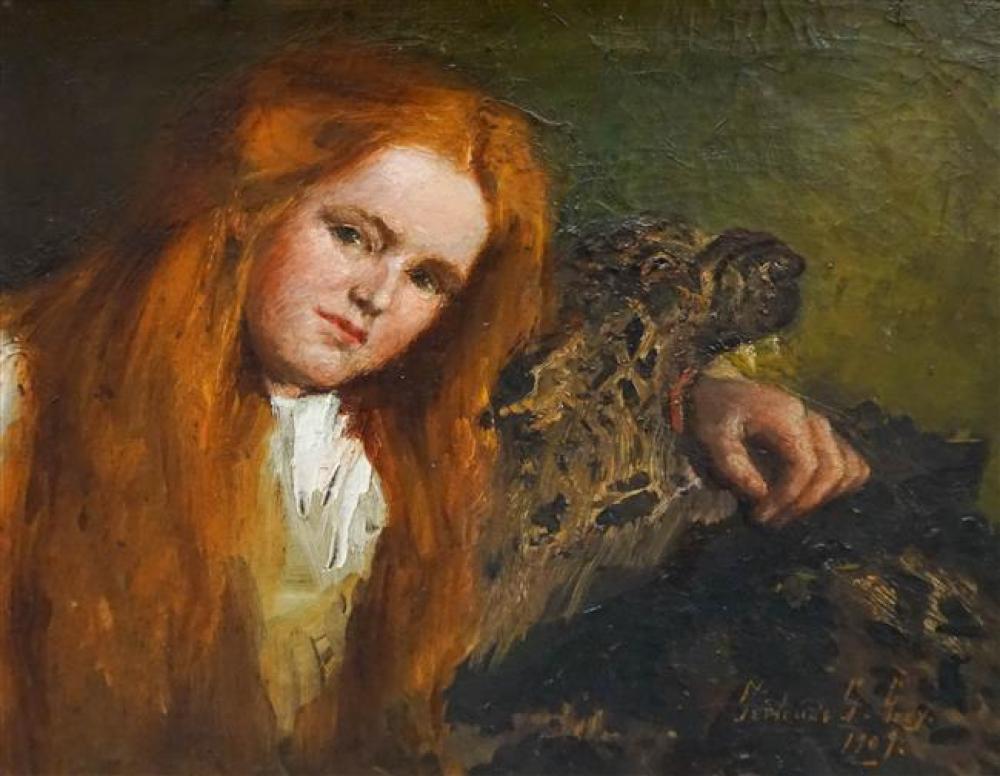 GERTRUDE G. GREY, RED HEAD WOMAN