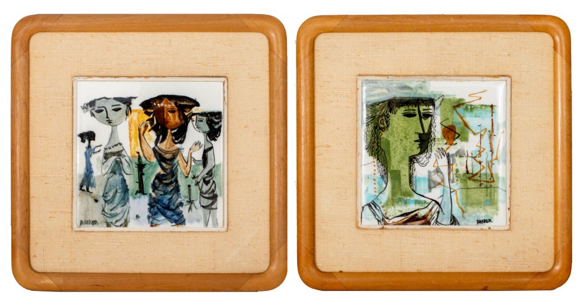 GERTRUDE R. BARRER HAND PAINTED