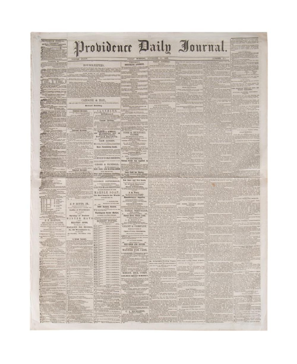 GETTYSBURG ADDRESS, PROVIDENCE