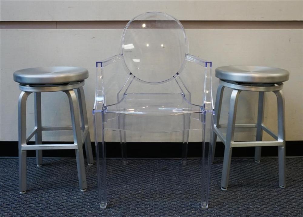 'GHOST' STYLE LUCITE CHAIR AND A