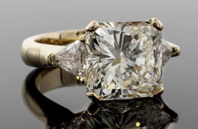 GIA 7.68CT DIAMOND & TRILLION