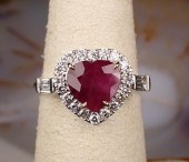 GIA CERTIFIED RUBY AND EIGHTEE