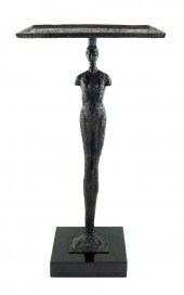 GIACOMETTI STYLE BRONZE FIGURA
