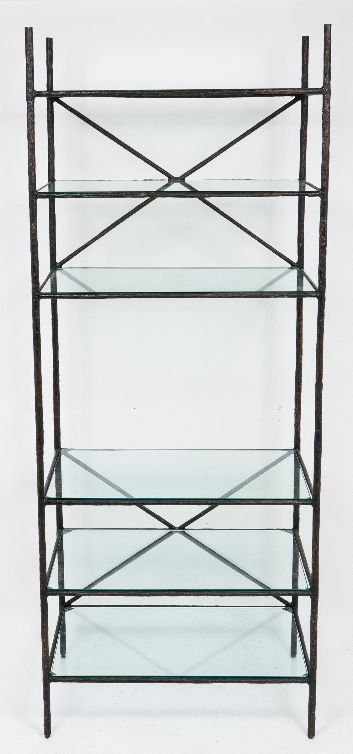 GIACOMETTI STYLE BRONZE & GLASS 6