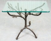 GIACOMETTI STYLE BRONZE & GLAS