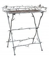 Giacometti style metal and bra