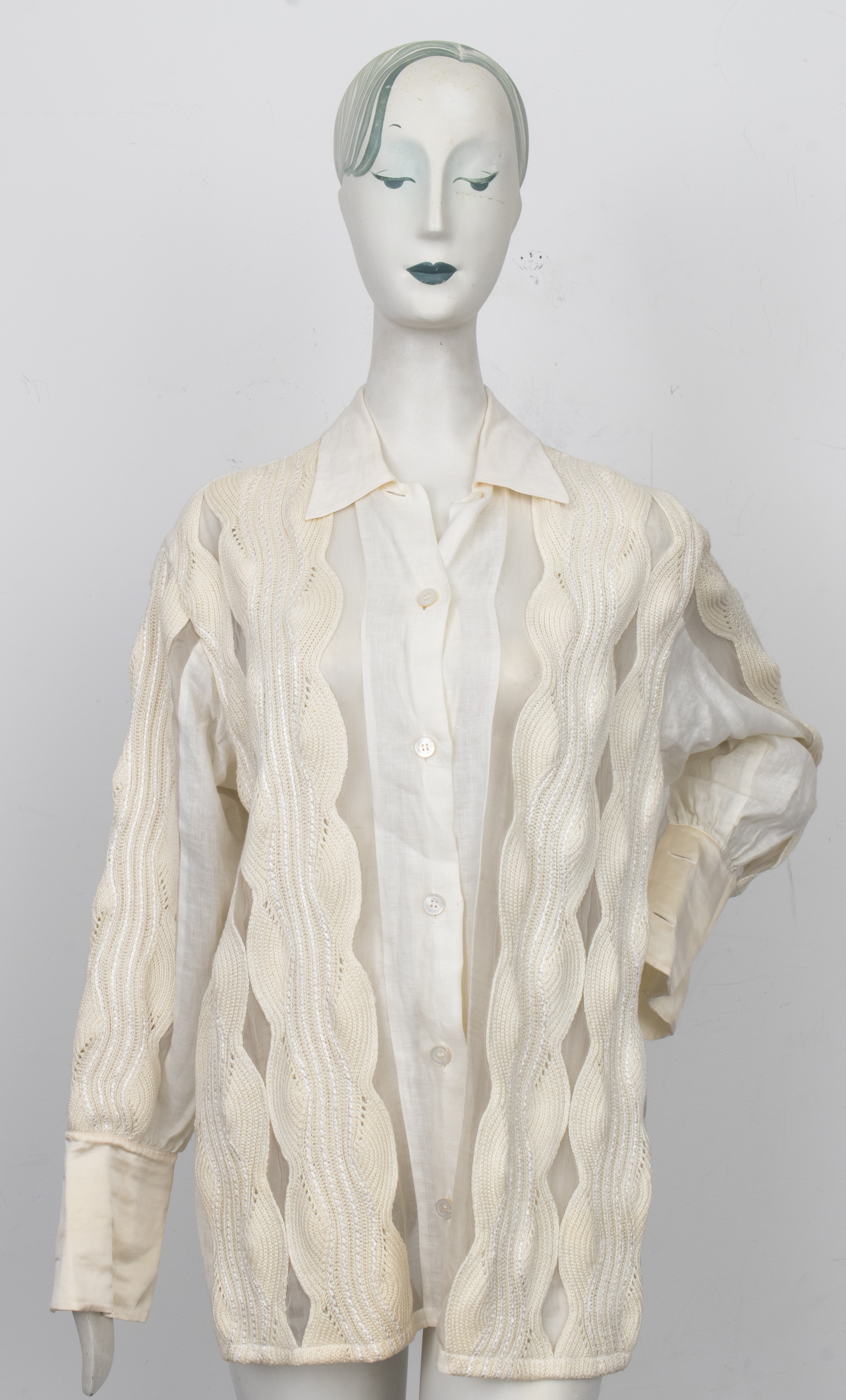 GIANFRANCO FERRE CREAM LINEN AND