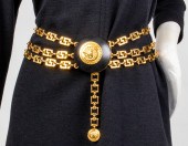 GIANNI VERSACE BLACK LEATHER &