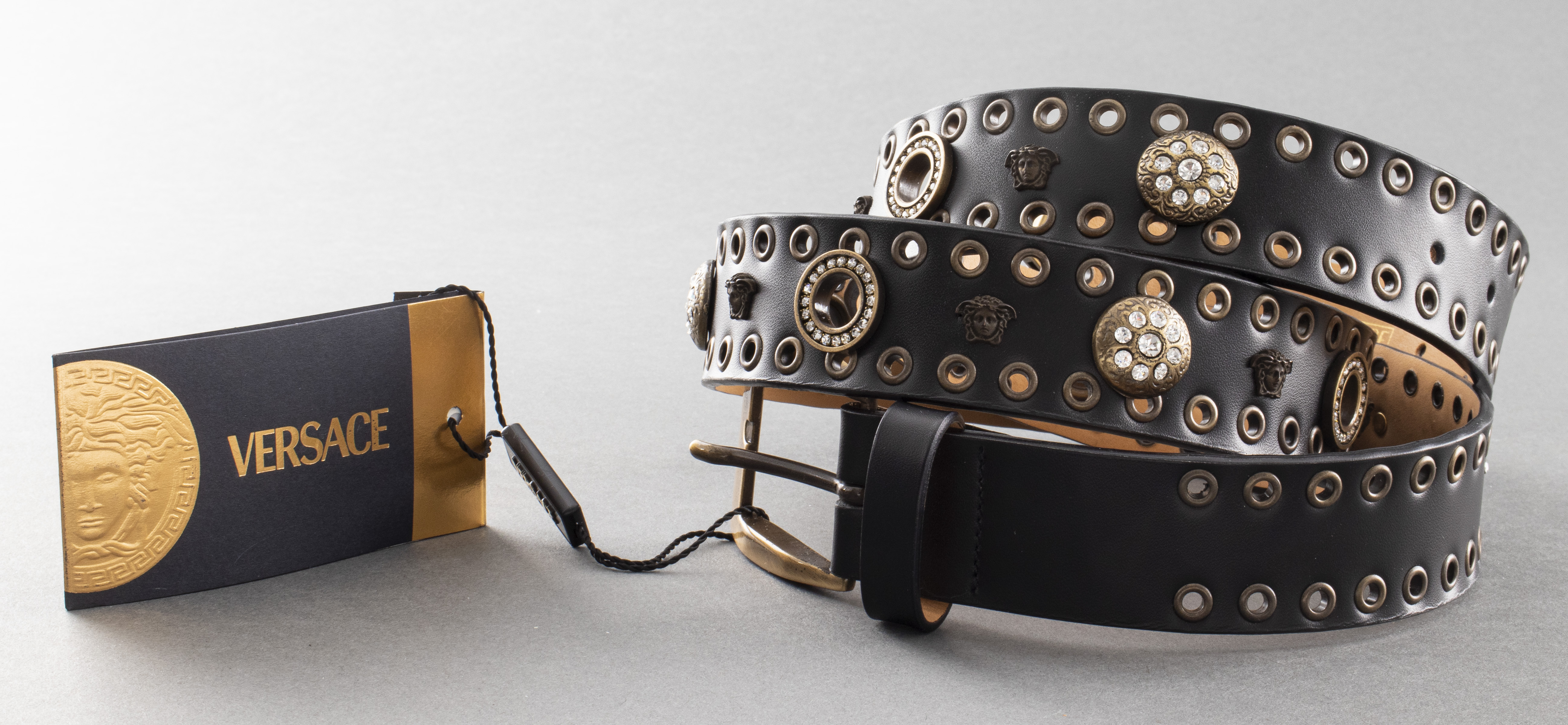 GIANNI VERSACE BLACK LEATHER