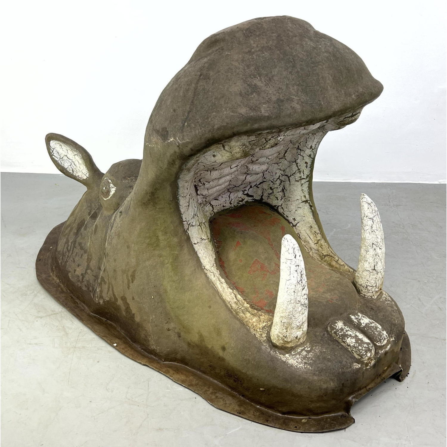 Giant Fiberglass Hippopotamus Head.