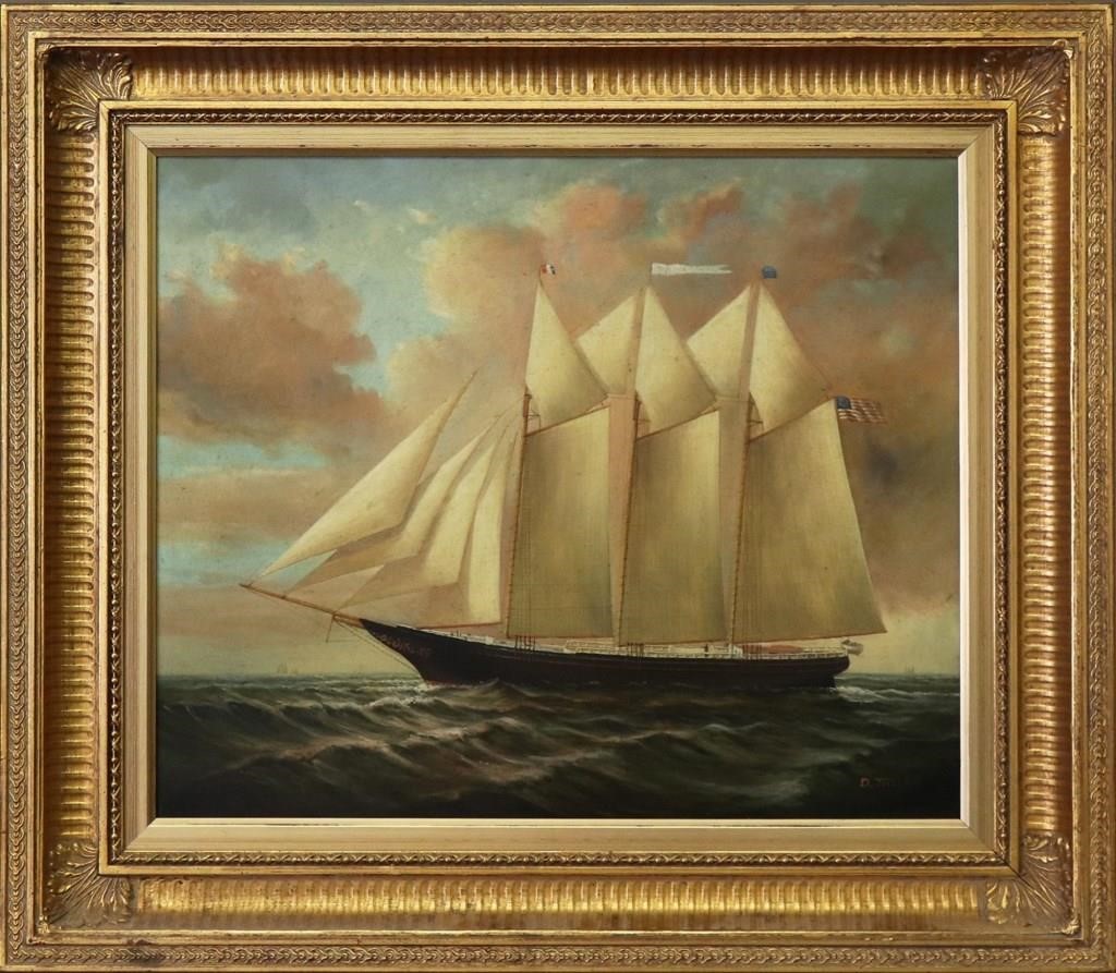 Giclée painting of a coastal