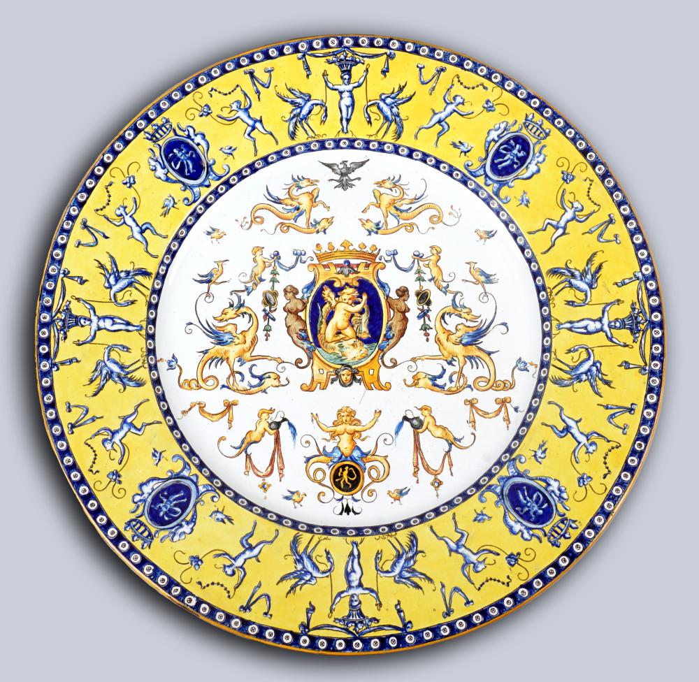 GIEN POTTERY CHARGER, 19TH