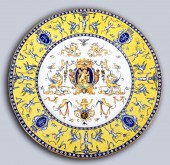 GIEN POTTERY CHARGER, 19TH CEN