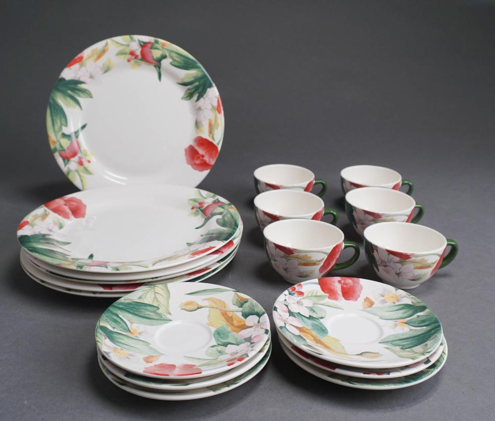 GIEN 'VOLUPTE' PORCELAIN 18-PIECE