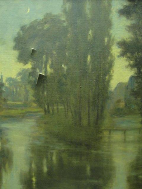 GIHON, Albert. Oil on Canvas of