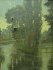 GIHON, Albert. Oil on Canvas o
