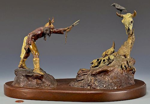 GILBRETH BRONZE OF APACHE W/