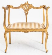 GILDED AGE GOLD PAINTED SETTEE