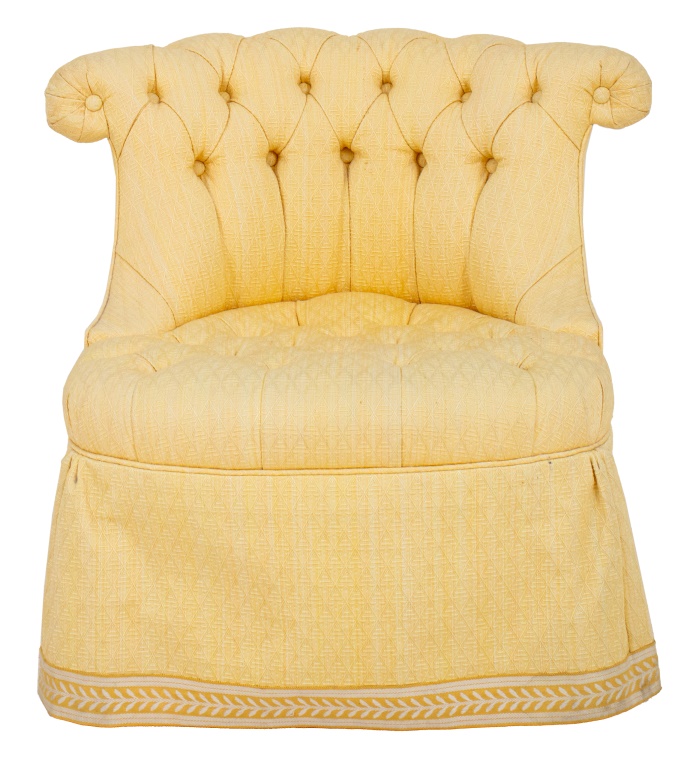 GILDED AGE STYLE UPHOLSTERED