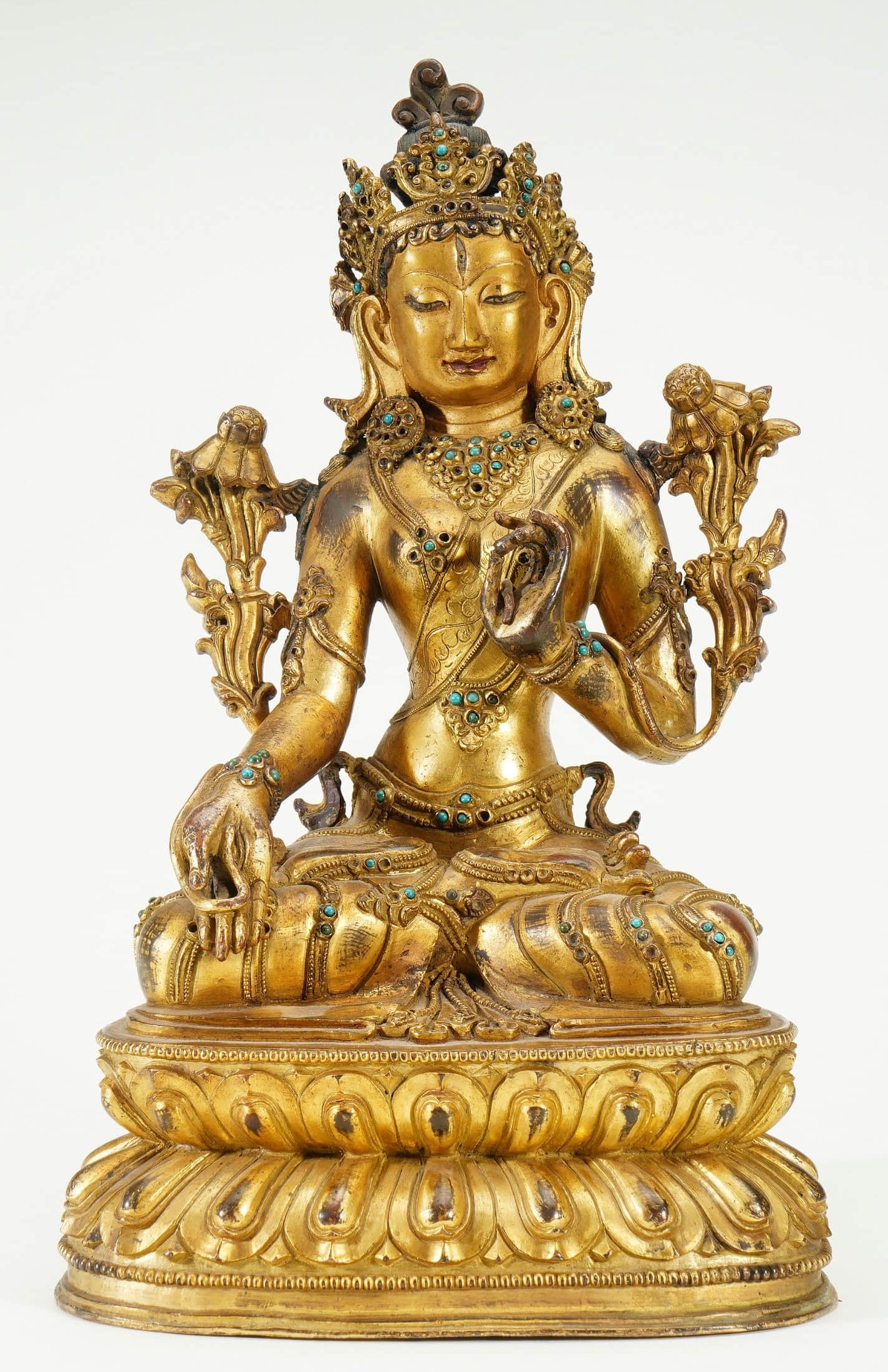 GILDED BRONZE GUANYIN