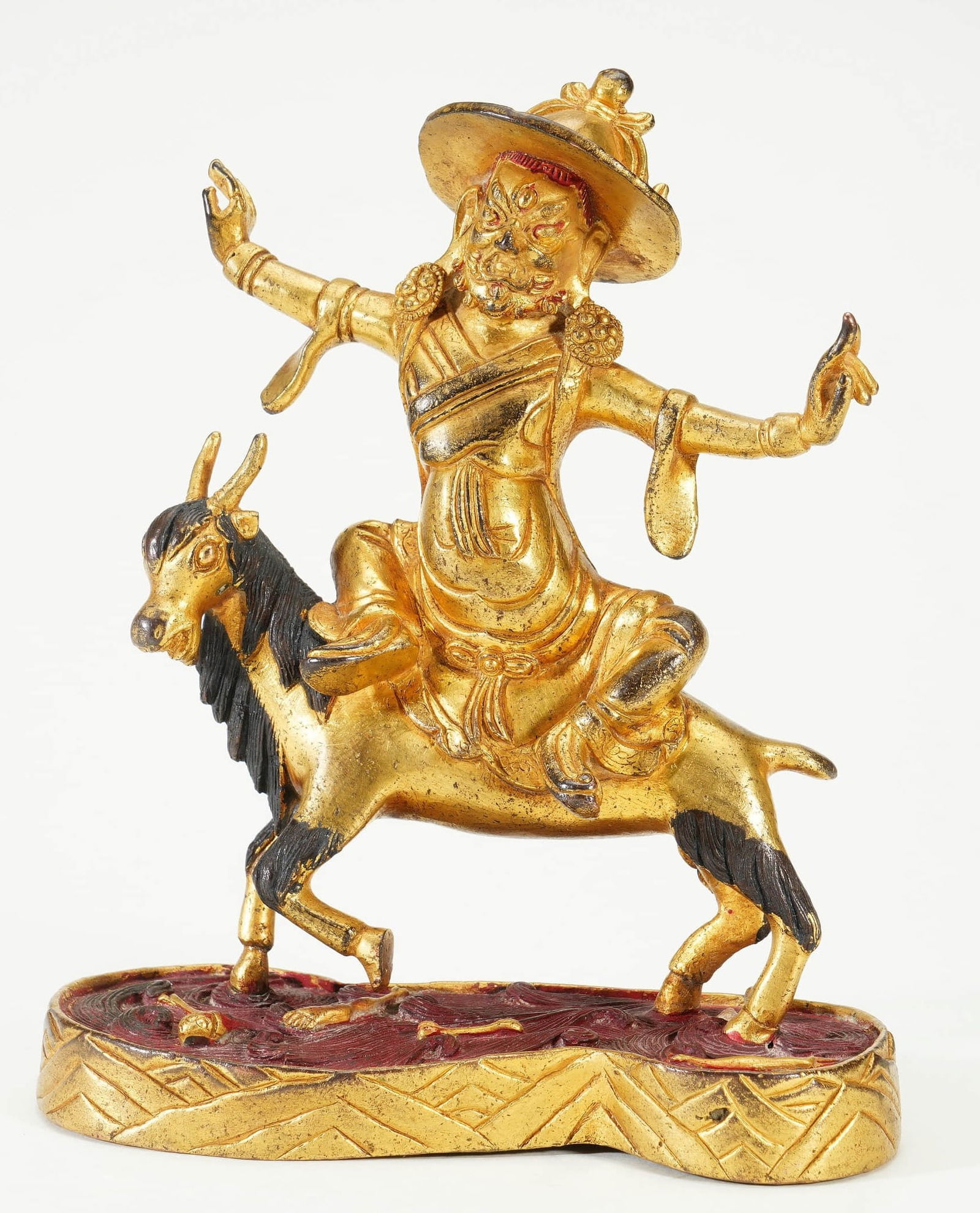 GILDED BRONZE HORSE KING VAJRA