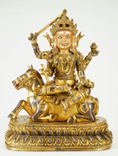 GILDED BRONZE MANJUSHRI BODHIS