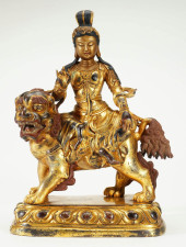 GILDED BRONZE MANJUSHRI BODHIS