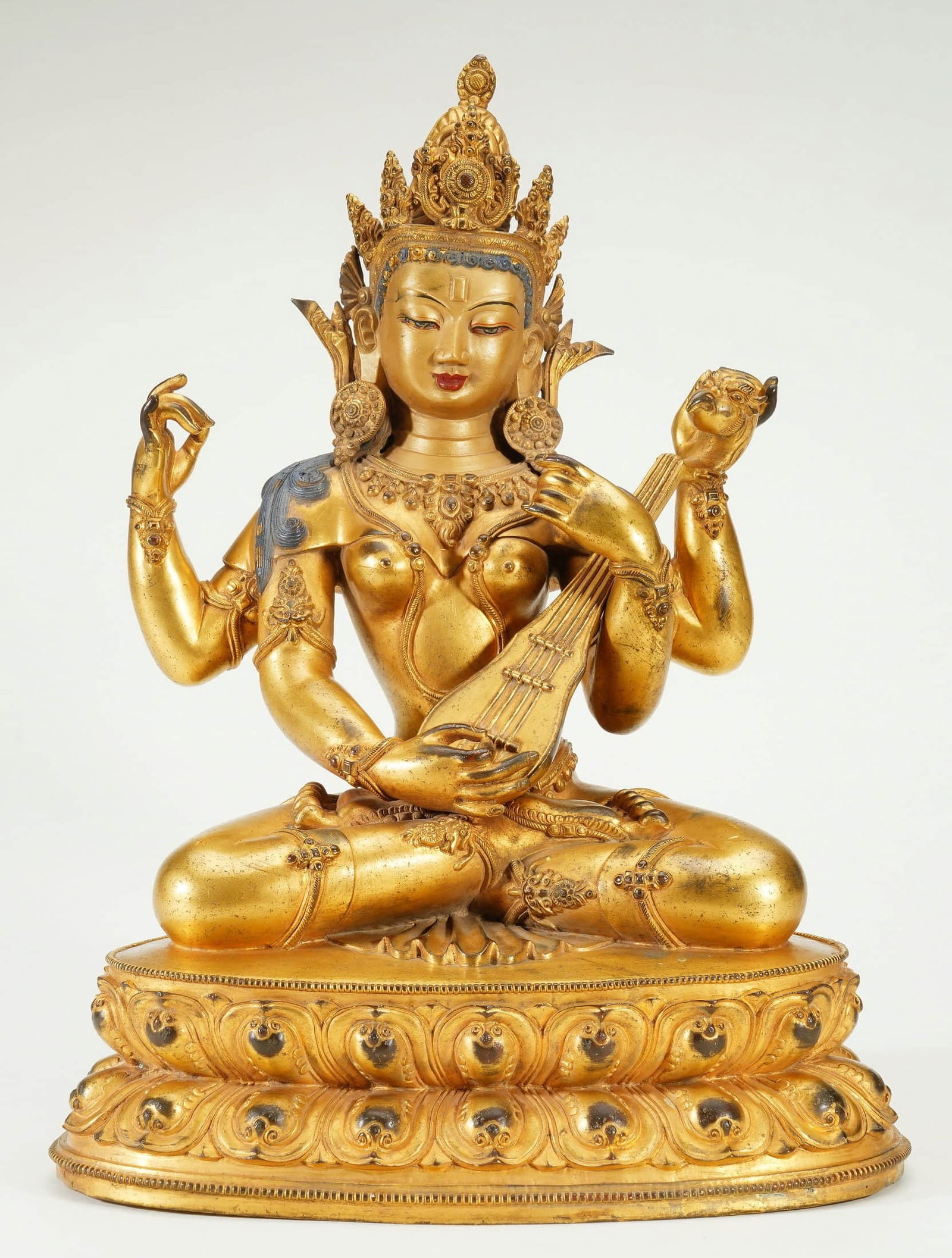 GILDED BRONZE MIAO YIN GUANYIN