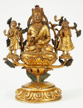GILDED BRONZE PADMASAMBHAVA ST
