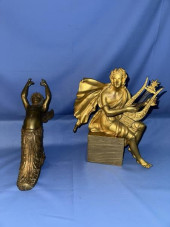 GILDED BRONZE STATUE - LADY WI