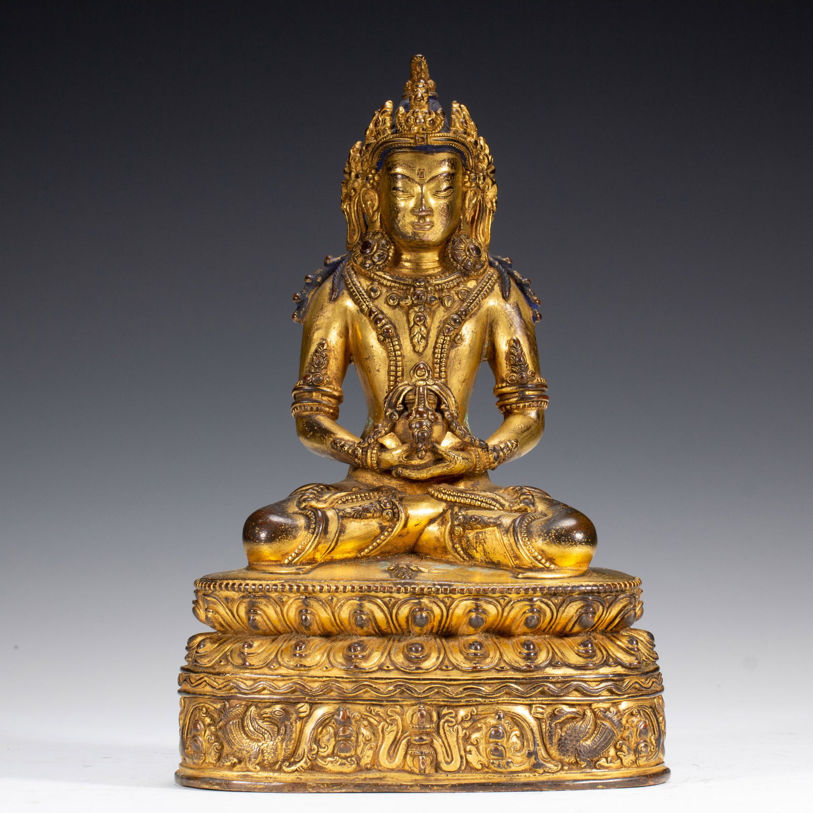 GILDED BRONZE STATUE OF A TANTRIC