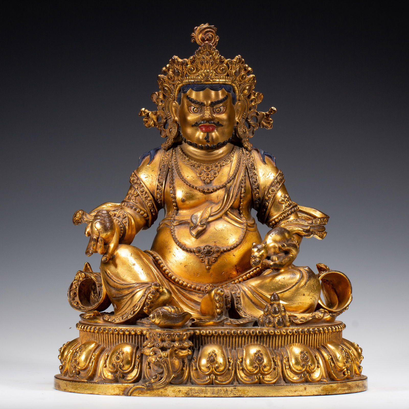 GILDED BRONZE STATUE OF JAMBHALA,