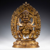 GILDED BRONZE STATUE OF MAHAKA