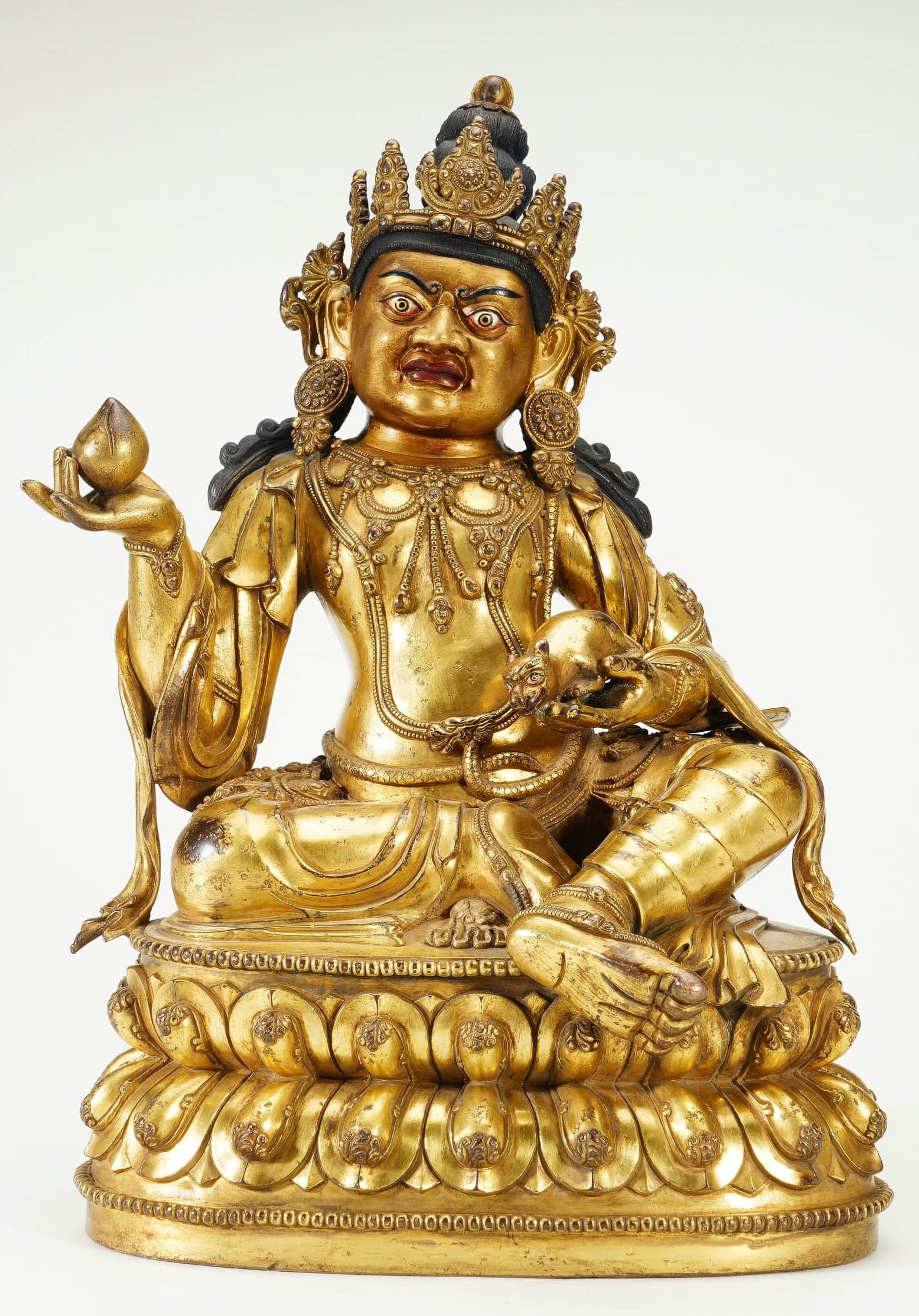 GILDED BRONZE YELLOW WEALTH GOD