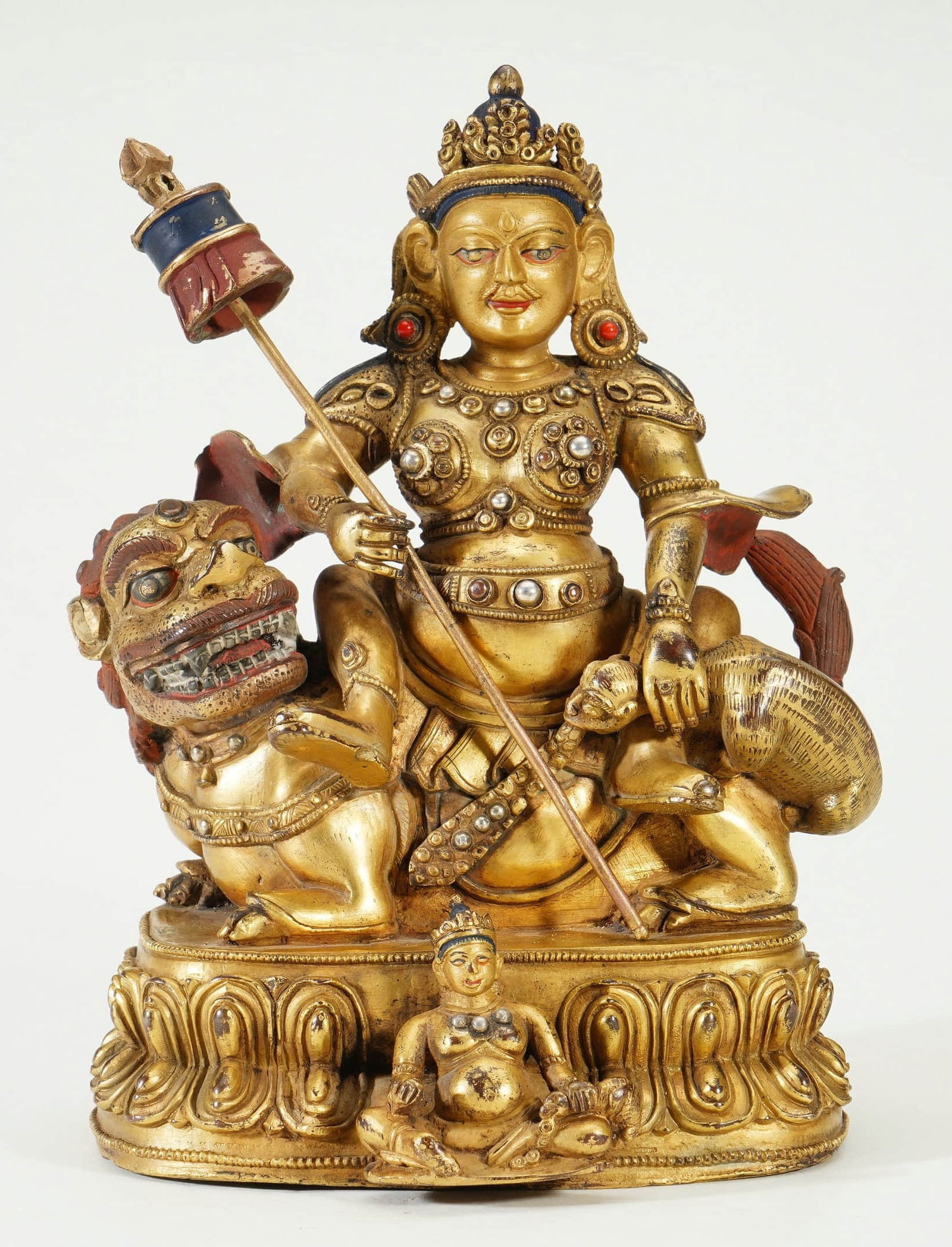 GILDED BRONZE YELLOW WEALTH GOD