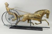 GILDED COPPER HORSE & SULKY WE